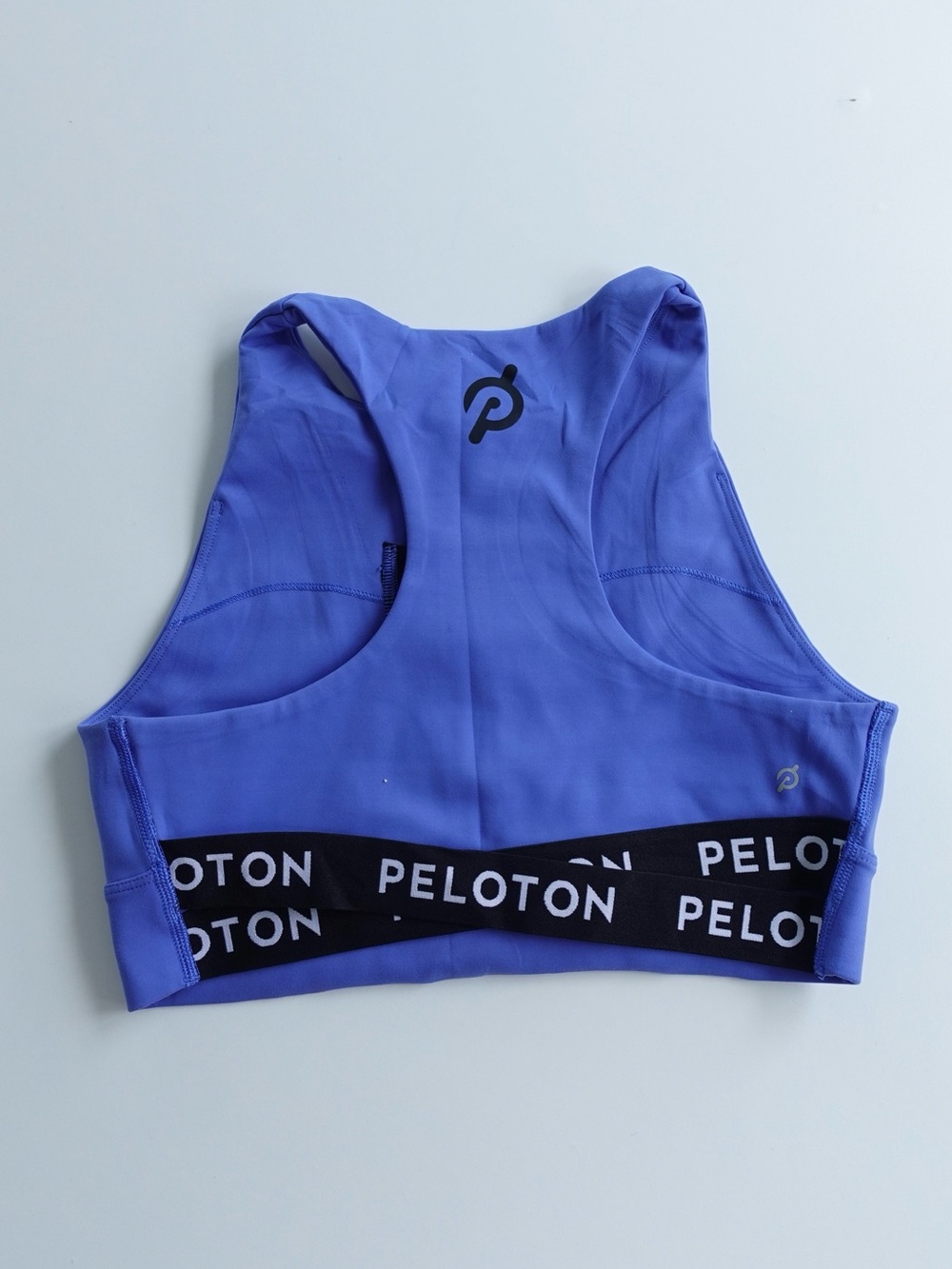Peloton Precise & Charged High Neck Zip Sports Bra Periwinkle Blue | Small - Picture 2 of 5